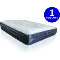 Verhuisservice+ Stevige 1-persoons Matrashoes | 114x225cm | Extra Sterke Matras Hoes | Beschermhoes Tijdens Verhuizen en Opslag | Waterproof | 80my