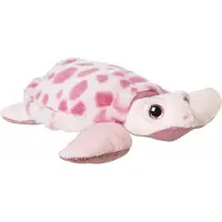 Nature Planet Pluche roze zeeschildpad knuffel 23 cm - Zeedieren knuffels voor kinderen - Meisjes cadeau