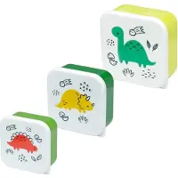 Puckator Broodtrommel - snackdoos - dino - set van 3 -