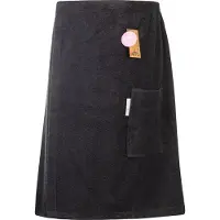 Artg Towelzz - Sauna Kilt - Heren - met klittenband - Zwart - Black - ( tot 135 cm heupomvang)