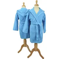 Artg Boyzz & Girlzz - Kinder Badjas met Capuchon - Aquablauw (Aqua Blue) - Maat 128/140