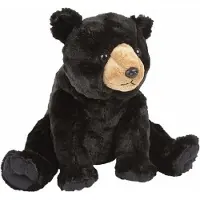 Ravensden pluche knuffeldier Beer - zwart - 30 cm - teddyberen