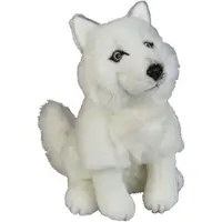 Ravensden Pluche knuffel - poolwolf - wit - 28 cm - noordpool thema knuffel
