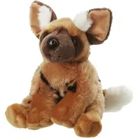 Nature Planet Pluche Afrikaanse wilde hond knuffel van 22 cm - Dieren speelgoed knuffels cadeau - Wilde dieren