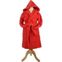 Artg Boyzz & Girlzz - Kinder Badjas met Capuchon - Rood - Fire Red - Maat 140/152
