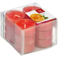 Trend Candles 12x Theelichten sinaasappel geurkaarsen 4 branduren - geurkaarsen