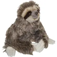 Nature Planet pluche knuffel Luiaard - 30 cm - bruin - knuffeldieren - voor kinderen - Knuffeldier