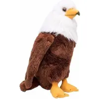 Nature Planet Amerikaanse zeearend - bruin - 30 cm - pluche dieren knuffels - Roofvogels