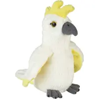 Ravensden Kaketoe knuffel - wit - 15 cm - Tropische vogels - pluche