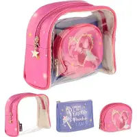 Puckator 3-delige Prinses Make-up Tasjes Set – Toilettassen voor Meisjes – Perfect Cadeau voor Kleine Fashionista’s