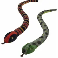Nature Planet - Pluche slangen knuffels - set van 2x stuks van 150 cm