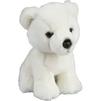 Ravensden Pluche ijsbeer knuffel - 18 cm - wit - speelgoed - pooldieren - voor kinderen
