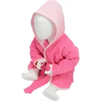 Artg Babiezz - Baby Badjas met Capuchon - Rose - Lichtroze - Maat 68-74
