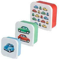 Puckator Set 3 Lunchpotten M/L/XL - Retro Fiat 500