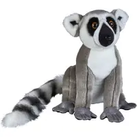 Ravensden Pluche grijze maki/ringstaart aap/aapje knuffel 50 cm - Apen bosdieren knuffels - Speelgoed voor kinderen