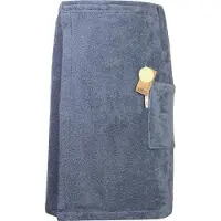 Artg Towelzz - Sauna Kilt - Heren - met klittenband - Spijkerstof Blauw - Jeans Blue - (tot 150 cm heupomvang)