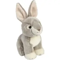 Ravensden Pluche konijn/haas - knuffel konijn - zittend 18 cm - speelgoed knuffeldier