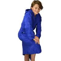 Artg Boyzz & Girlzz - Kinder Badjas met Capuchon - Koningsblauw - True Blue - Maat 128/140