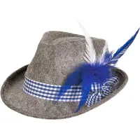 Boland Oktoberfest hoed Wiesn | grijs blauw (grijs en blauw)