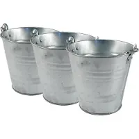 Sorex Emmer - 3x - zink - bloempot/plantenpot - 10 liter - bloembak/ plantenbak - decoratie