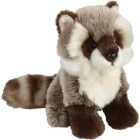 Ravensden Wasbeer knuffel - grijs - pluche - 18 cm - wasberen knuffeldier