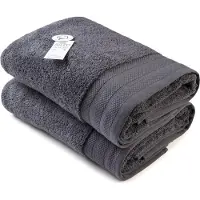 Artg Towelzz - DeLuxe - Badhanddoek - 70 x 140 cm - Donkergrijs - Dark Grey - 700 gram/m2 - Set 2 stuks