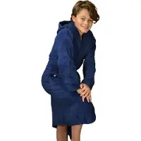 Artg Boyzz & Girlzz - Kinder Badjas met Capuchon - Donkerblauw - Maat 128/140