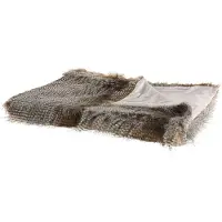 Beliani Plafond, Deken bruin/wit 180 x 220 cm tweezijdig ASDAD (180 x 220 cm)