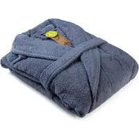 Artg Robezz - Badjas Sjaalkraag - 100% Badstof Katoen - Spijkerstofblauw - Jeans Blue - Maat XXL - (2XL)