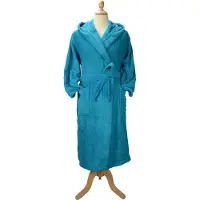 Artg Robezz - Badjas met Capuchon - 100% Katoen - Badstof - Petrol Blauw - Deep Blue - Maat XXXL - (3XL)