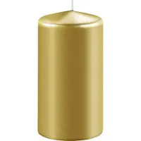 Enlightening Candles Cilinderkaars/stompkaars - goud - D6 x H10 cm - 36 branduren - Dikke kaarsen - Voor kandelaar of plateau