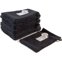 Artg DeLuxe - Washandjes - 700 grams kwaliteit - 16 x 21 cm - Zwart - Very Black - SET van 10 stuks