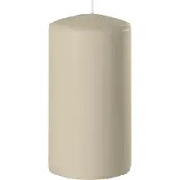 Enlightening Candles Cilinderkaars/stompkaars - beige - D8 x H12 cm - 45 branduren - Dikke kaarsen - Voor kandelaar of plateau