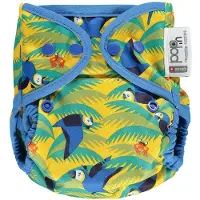 Close parent - Popper pop-in bamboo - Parrot - wasbare luier - tweedelig met inlegger - one size