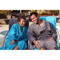 Artg Robezz - Badjas Sjaalkraag - 100% Badstof Katoen - Antraciet Grijs - Anthracite Grey - Maat XXXXL - (4XL)