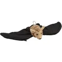 Ravensden Pluche vleermuis knuffel 45 cm - Zwart bruin - Hangend - Met kraalogen speelgoed voor kinderen