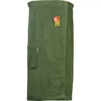 Artg Towelzz - Sauna Kilt - Dames - met Klittenband - Legergroen - Army Green - ( Borstomvang tot 150 cm )
