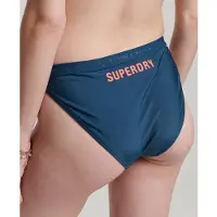 Superdry Code Micro Elastisch Bikinibroekje Blauw Grootte: 34
