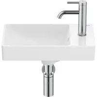 Roca Ona wastafel compact met overloop 45 x 26 cm, wit