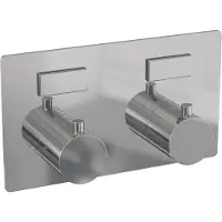 Brauer Chrome Edition 2-weg inbouwthermostaat met drukknoppen met in- en afbouwdelen chroom