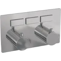 Brauer Chrome Edition 3-weg inbouwthermostaat met drukknoppen met in- en afbouwdelen chroom