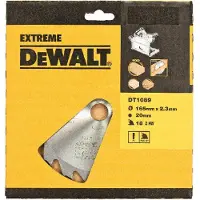 Dewalt Accessoires Cirkelzaagblad (accu/invalzaag), 165x20x18t, wisseltand, kerf 2,0mm, Snel langszagen - DT1089-QZ