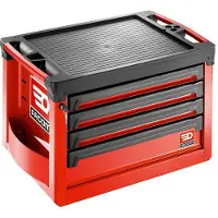 Facom Roll Gereedschapswagen 4 Laden M3 Laag Rood - ROLL.CR4M3A - ROLL.CR4M3A
