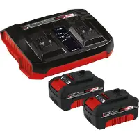 Einhell 18 V/4.0 Ah Power X-Change starter kit - 2x 4.0 Ah Accu en Duo-lader - universeel voor alle Power X-Change machines
