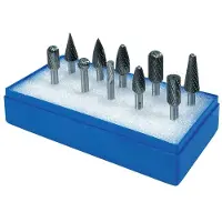Promat /Tecwerk Stiftfrees-set | schacht-d. 6 mm 10-delig | hardmetaal vertanding kruis | kunststof cassette - 4000868788