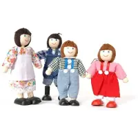 Bigjigs Toys Houten poppenhuis poppetjes Boerenfamilie