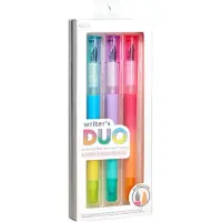 Ooly Dubbelzijdig Markers - 3 stk - 2 in 1 vulpennen + hoogl - - OneSize - Markers