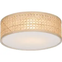 QAZQA Oosterse plafondlamp rotan 30 cm - Tromma