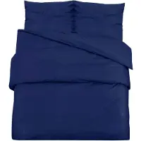 vidaXL Dekbedovertrekset 240x220 cm katoen marineblauw