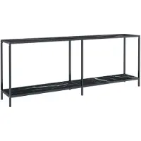 vidaXL Wandtafel 200x35x75,5 cm gehard glas zwart